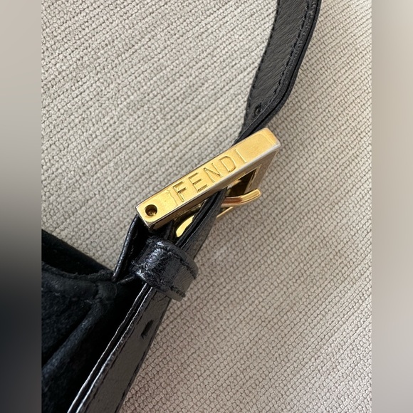 EUC Fendi Suede shoulder bag with leather strap. - Picture 7 of 16